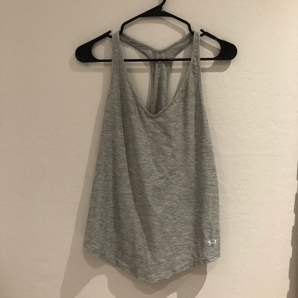 Under armour gray workout tank top